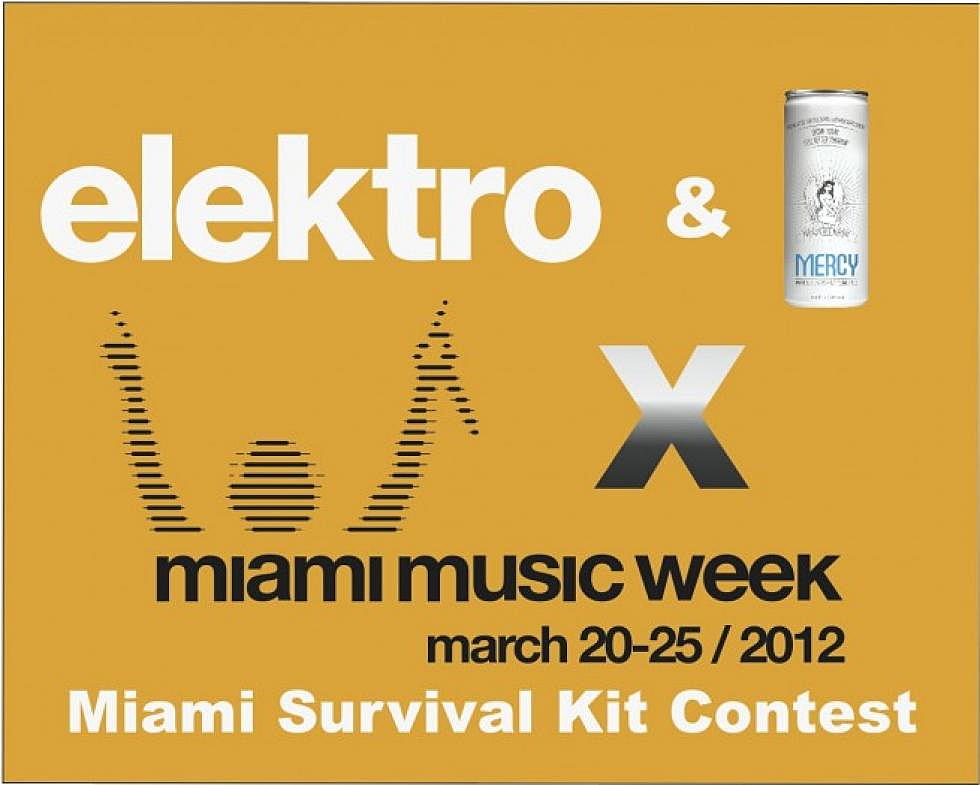 Elektro x Miami Music Week Announcement Number Six. Drink Mercy Miami Survival Kit Contest