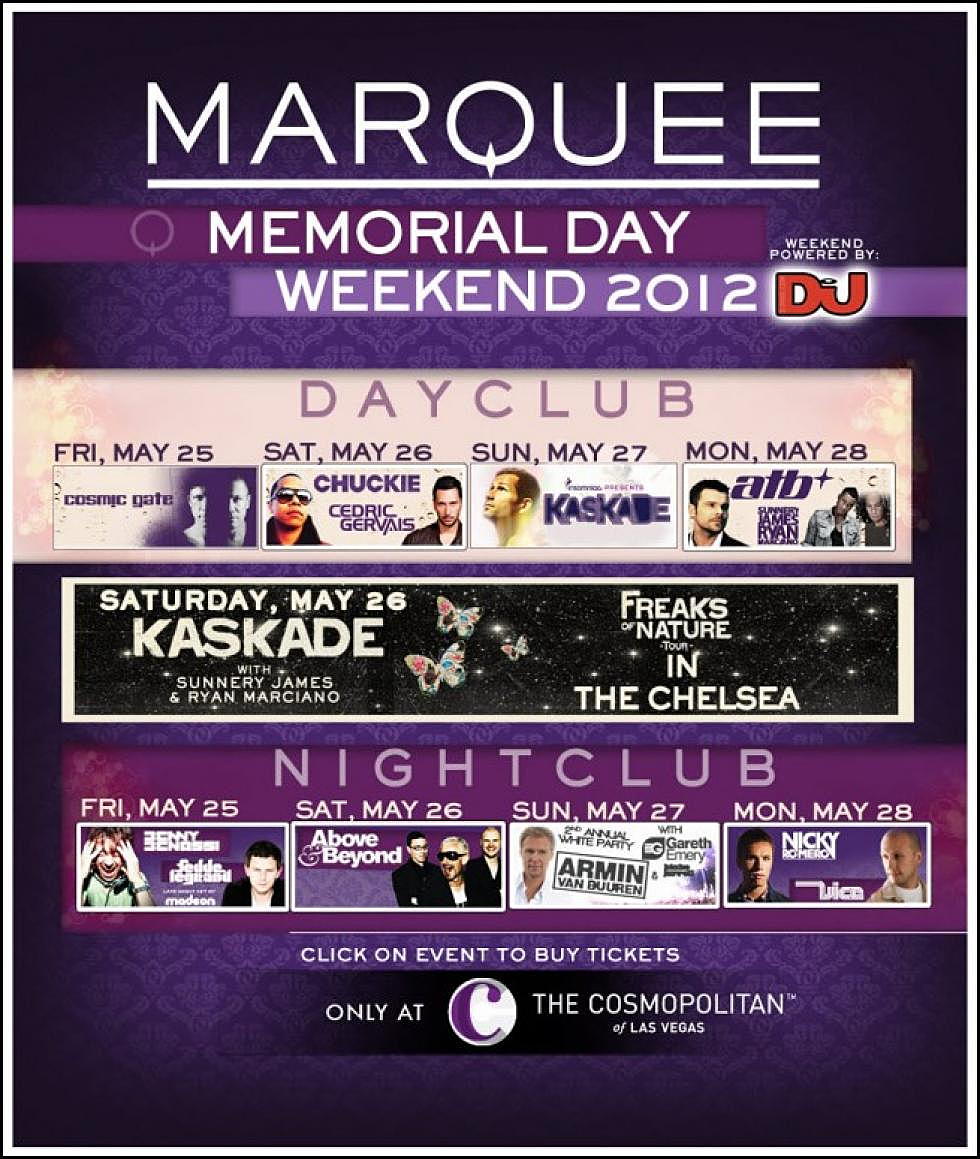 The Cosmopolitan Hosts a Spectacular Memorial Day 2012 Weekend with World-Renowned Talent