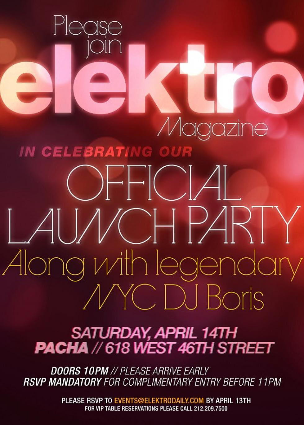 Elektro Magazine Official Launch Party at Pacha NYC