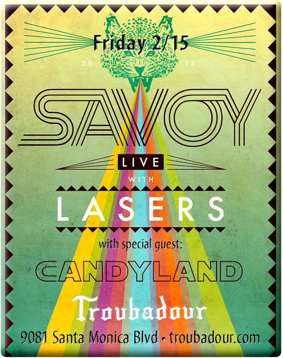 Savoy w/ Lasers Friday at the Troubadour in LA