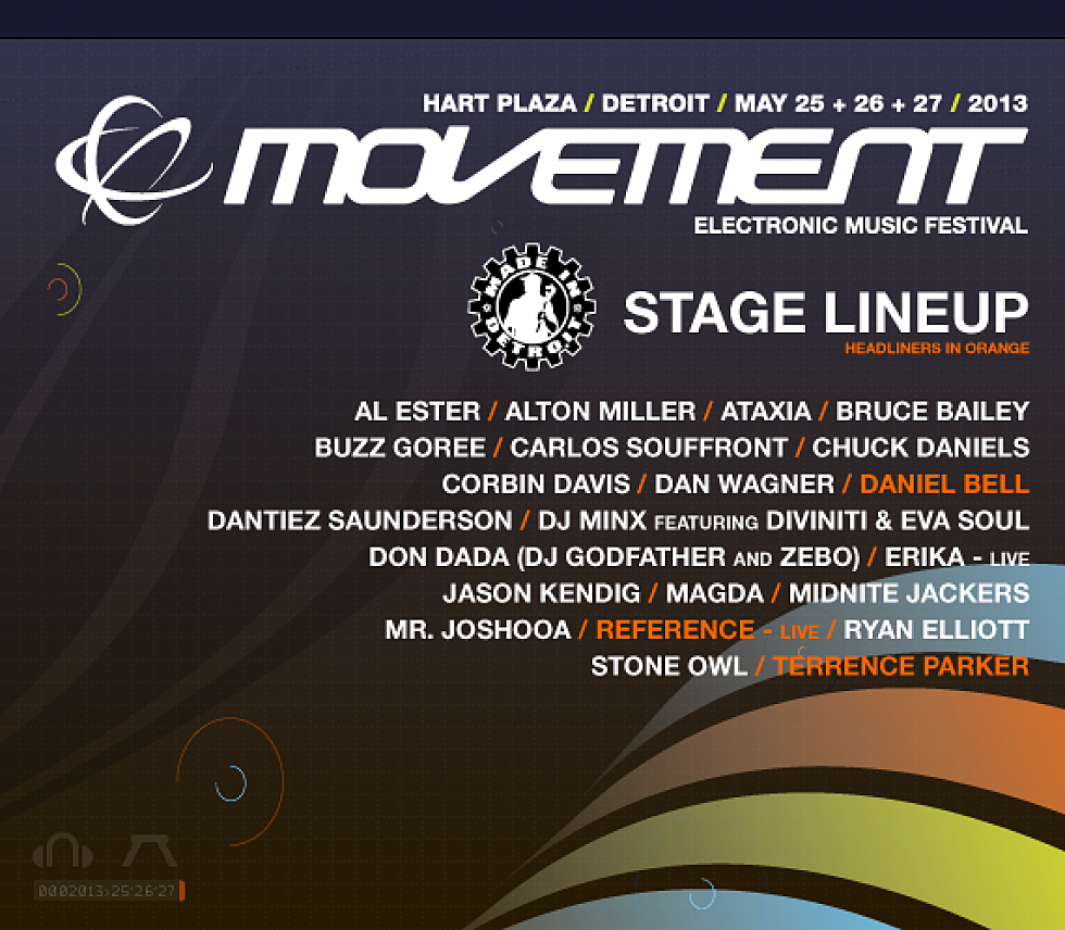 Movement Festival announces stage lineup for 2013