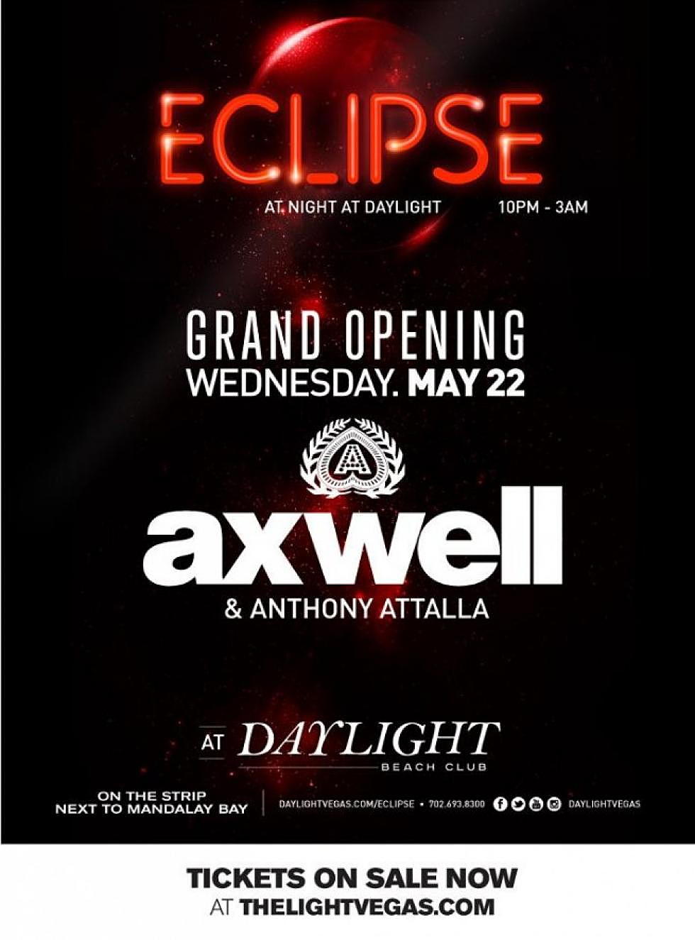 Win 2 tickets to the opening of Eclipse in Las Vegas with Axwell 5/22 &#038; a pair of Urbanears Headphones