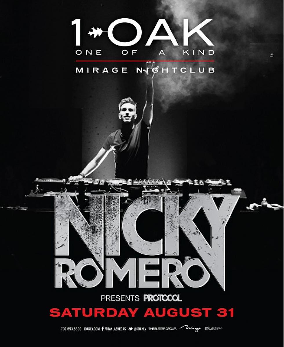 Nicky Romero Show tonight (8/31) moved to 1Oak at the Mirage