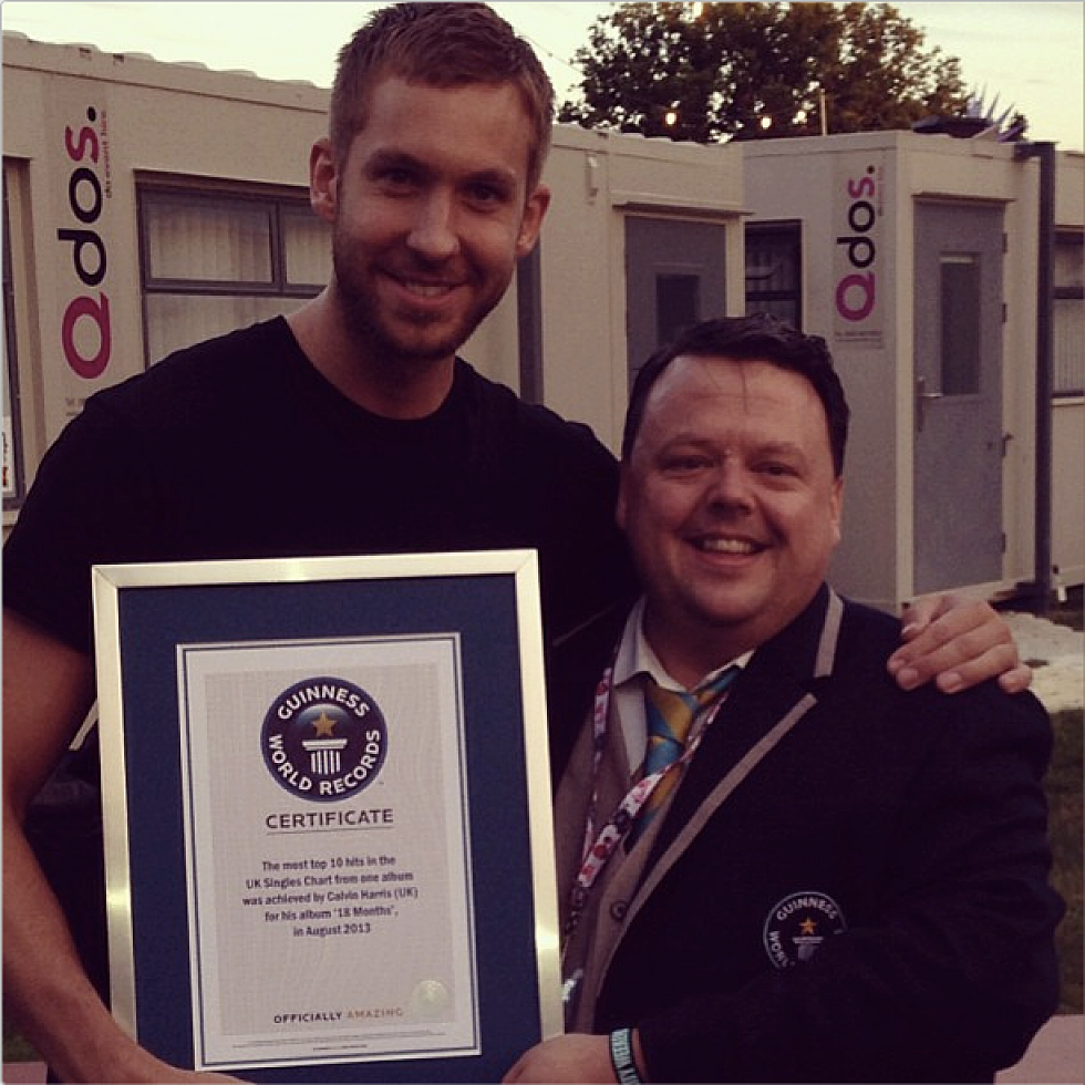 Calvin Harris sets Guinness World Record for most #1 singles on an album