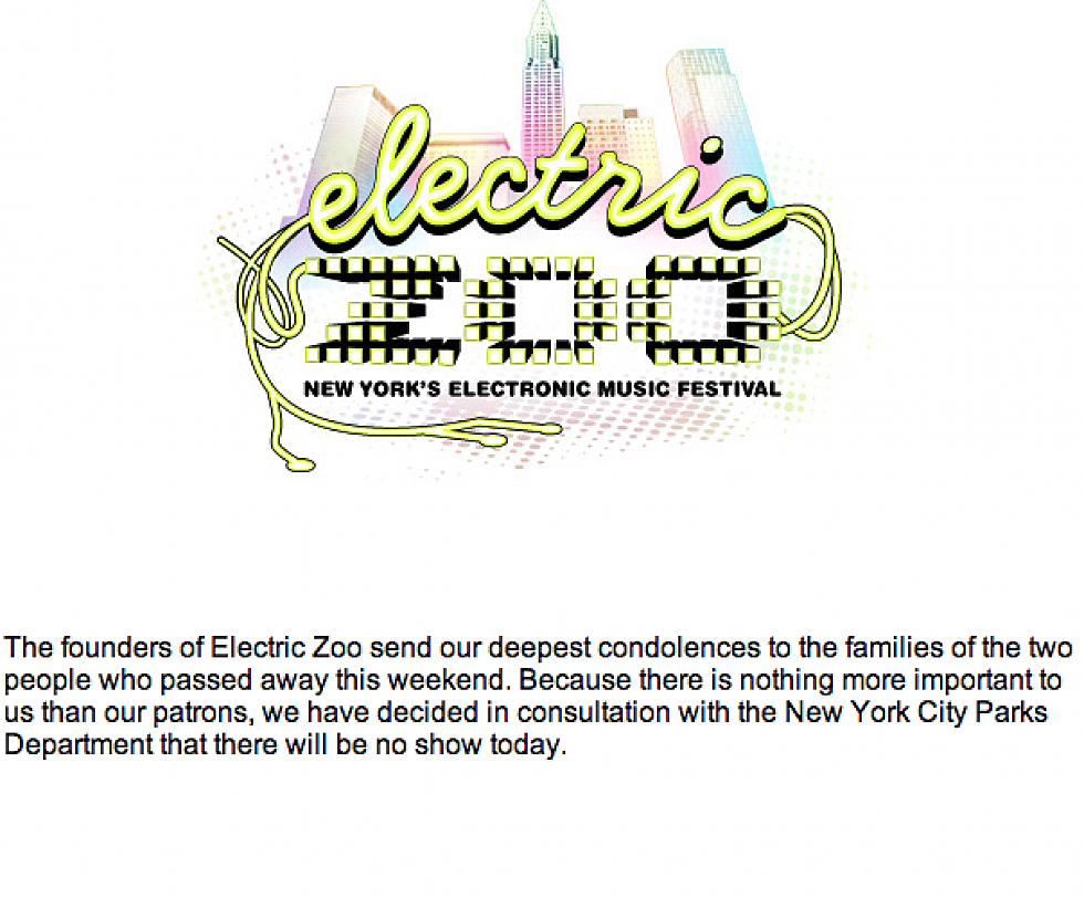 Electric Zoo Day 3 Cancelled