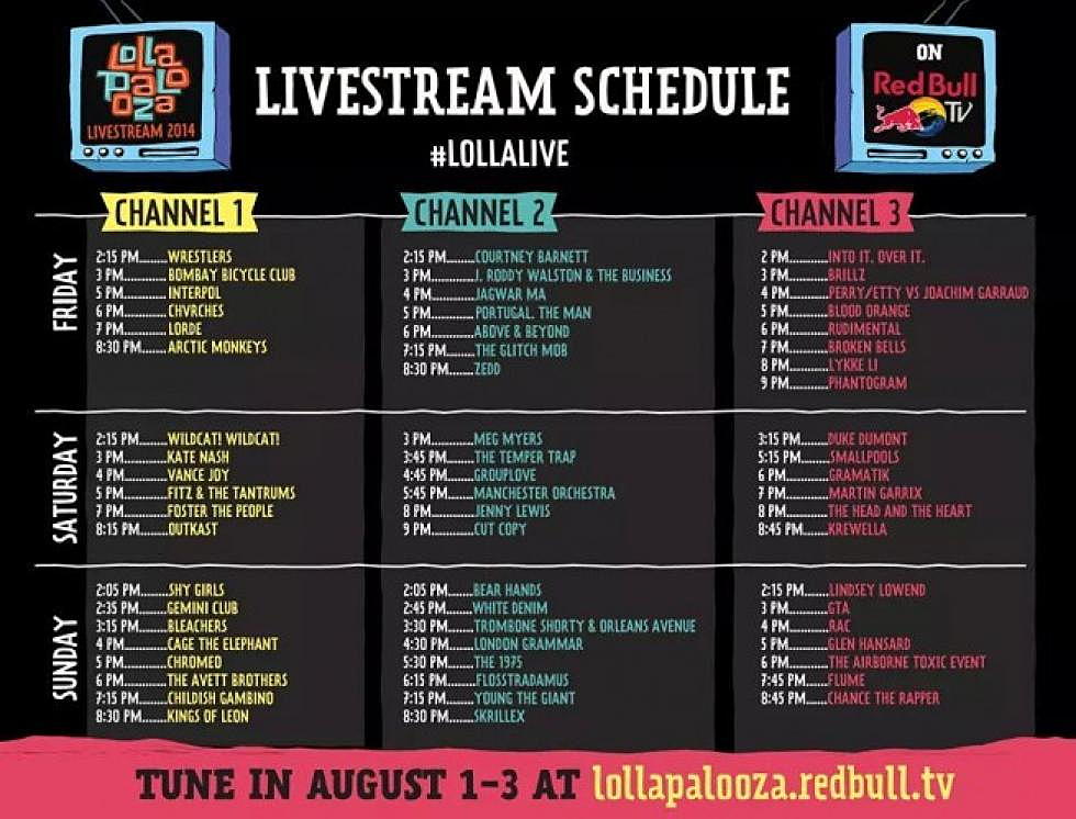 Lollapalooza Releases Livestream Schedule