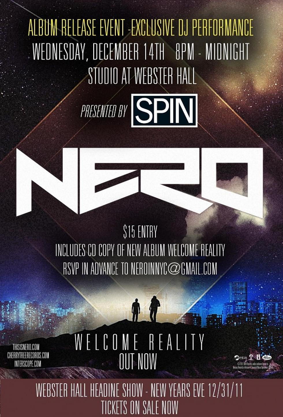Nero To Perform Exclusive Event