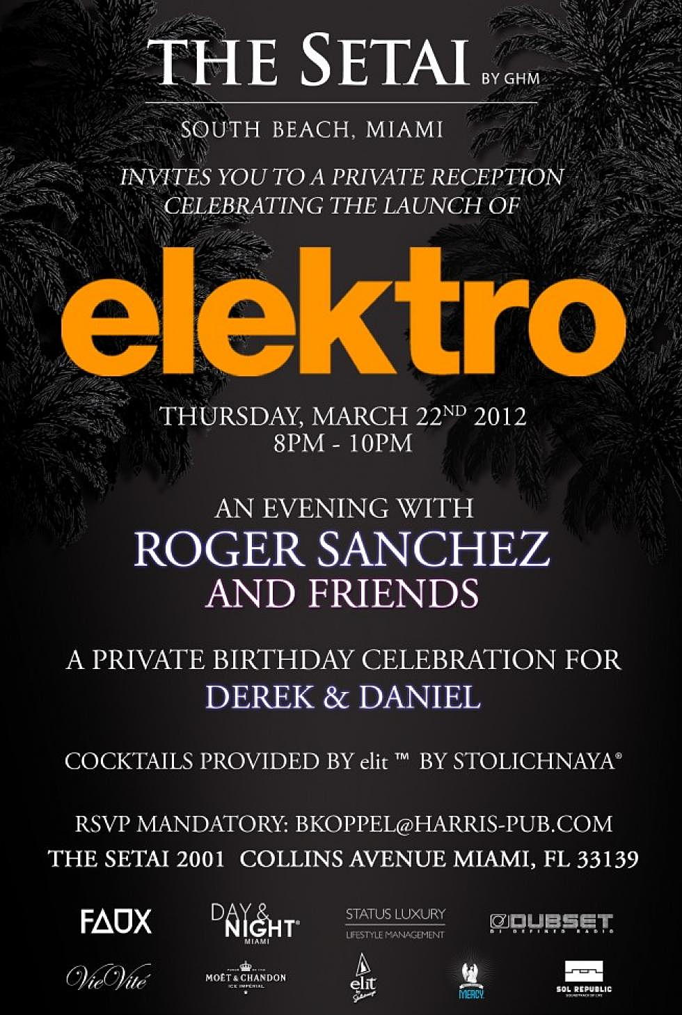 Elektro&#8217;s Official Welcome to Miami Music Week 2012 Event