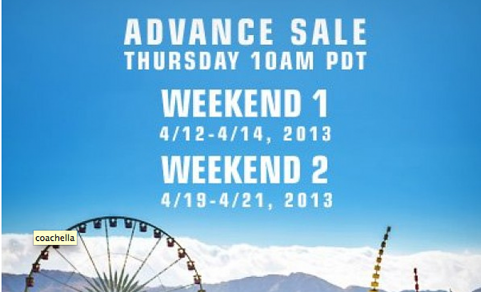Coachella Announces 2013 Dates