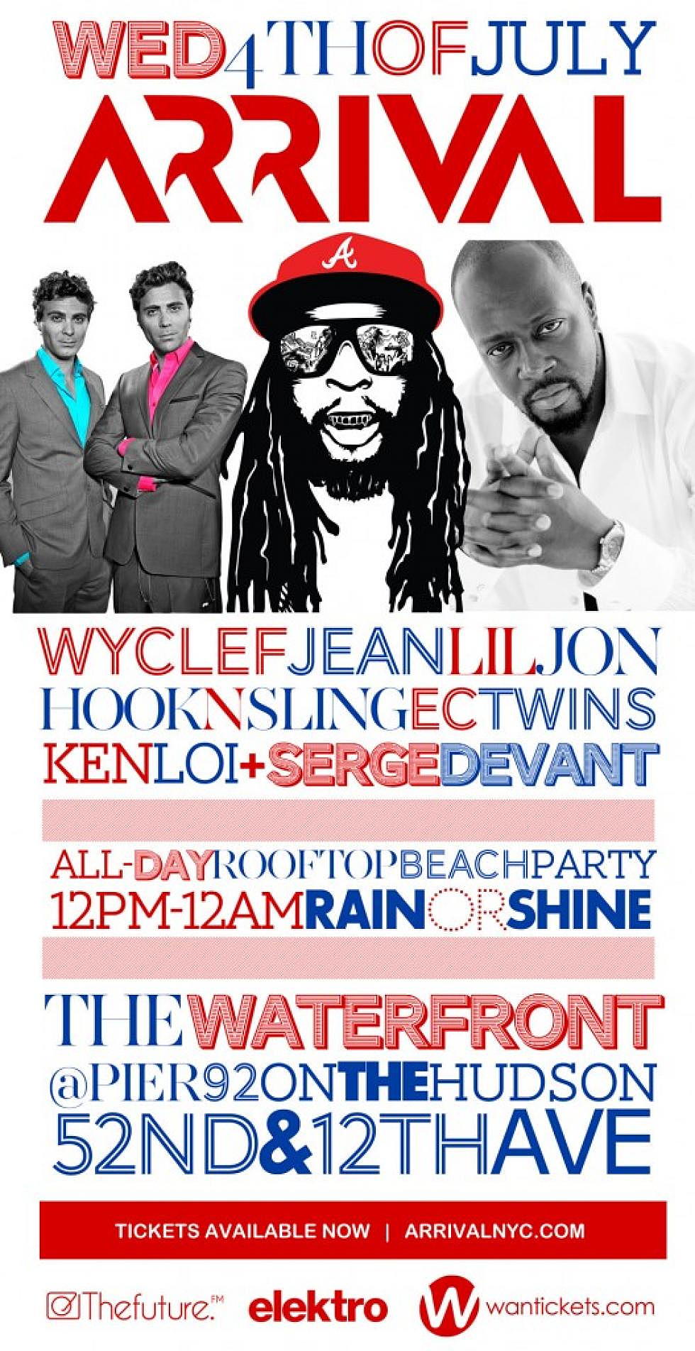 Arrival NYC July 4th Extravaganza w/ Wyclef Jean, Lil Jon, Hook N Sling, EC Twins, Ken Loi and more
