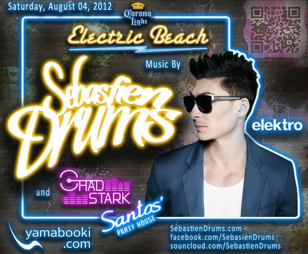 Sebastien Drums @ Electric Beach x Santos Party House August 4th + Contest to win tons of Prizes