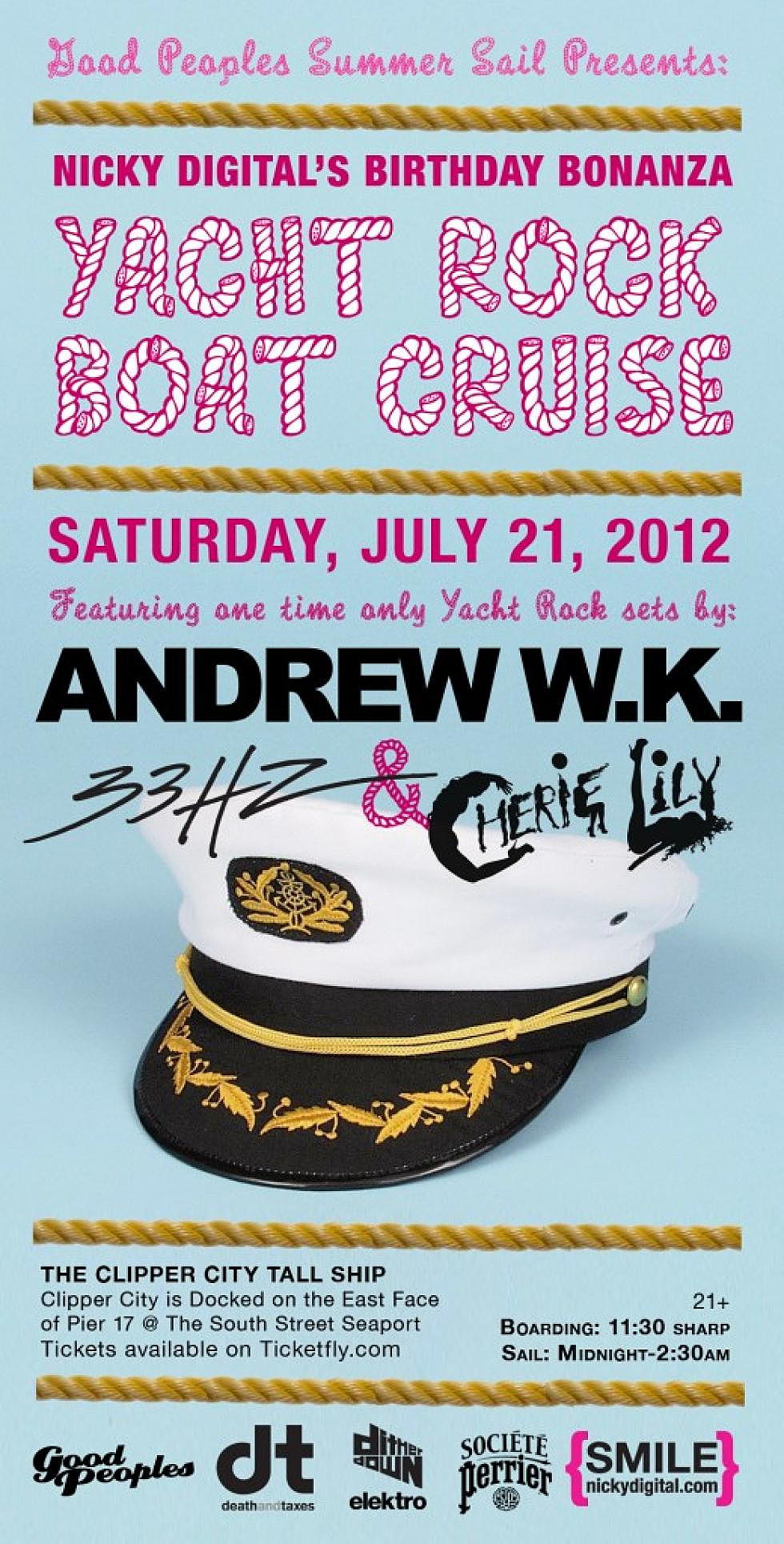 Nicky Digital&#8217;s Birthday Yacht Rock Boat Cruise July 21st