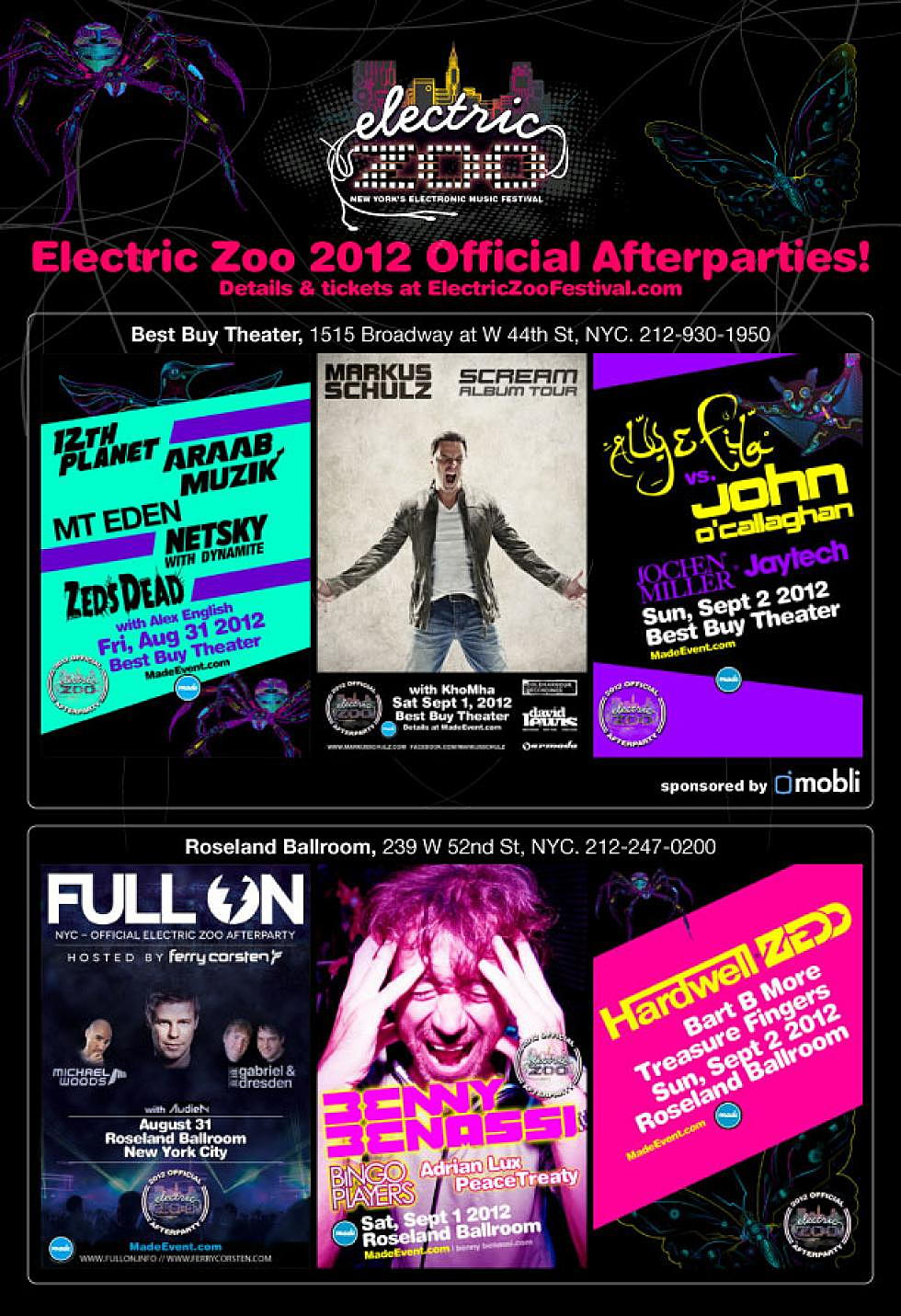 Electric Zoo 2012 Official After Parties