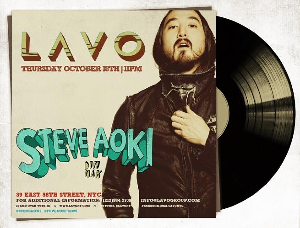 Steve Aoki tonight at Lavo + Aokify App now Available
