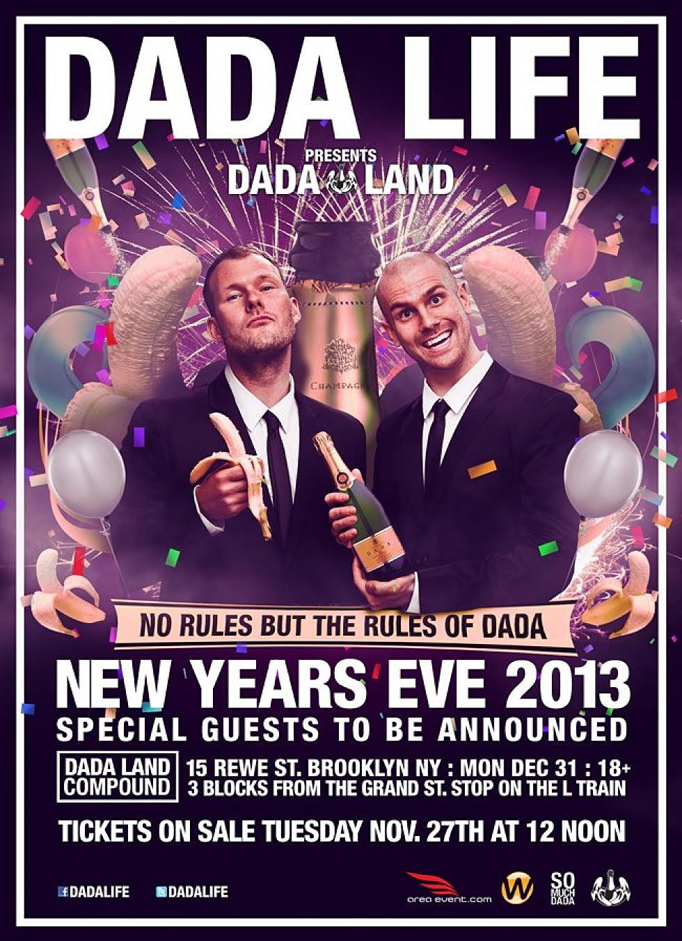 Dada Life to bring champagne and bananas to Brooklyn for New Years