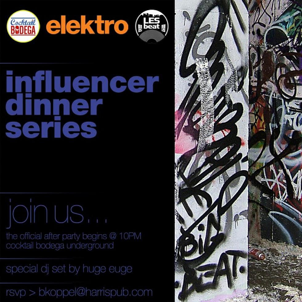 elektro Influencer Dinner Series After Party November 12th at Cocktail Bodega