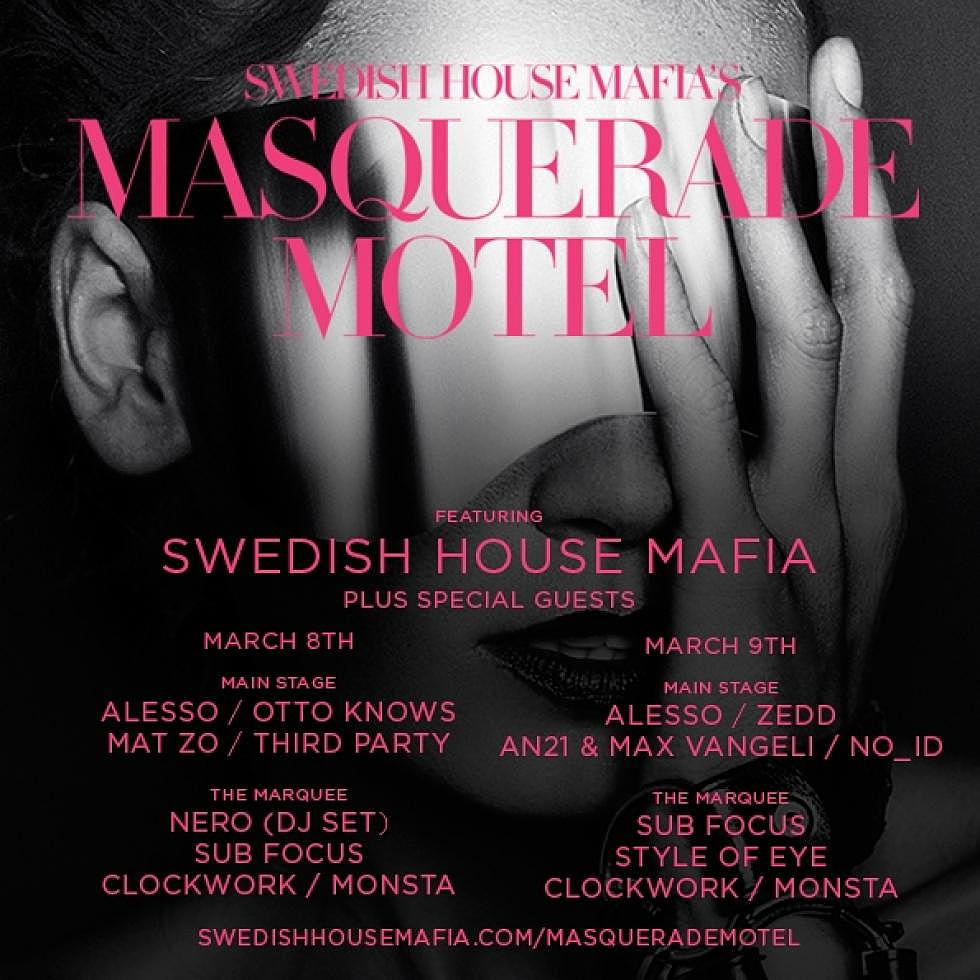 SWEDISH HOUSE MAFIA BEGIN TO ANNOUNCE SUPPORTING LINE UP FOR MASQUERADE MOTEL IN LA MARCH 8th &#038; 9th