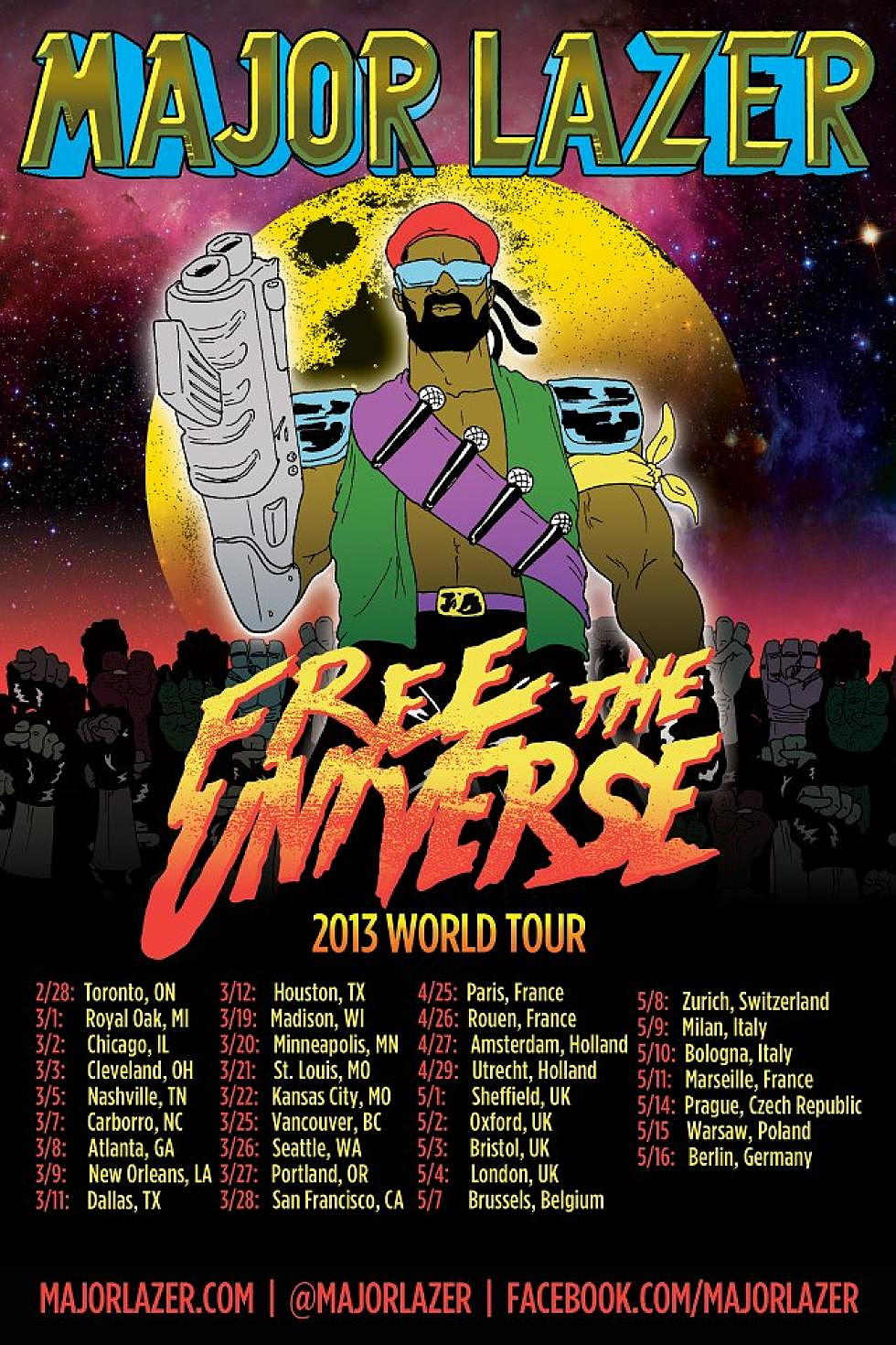 MAJOR LAZER ANNOUNCES &#8220;FREE THE UNIVERSE&#8221; WORLD TOUR