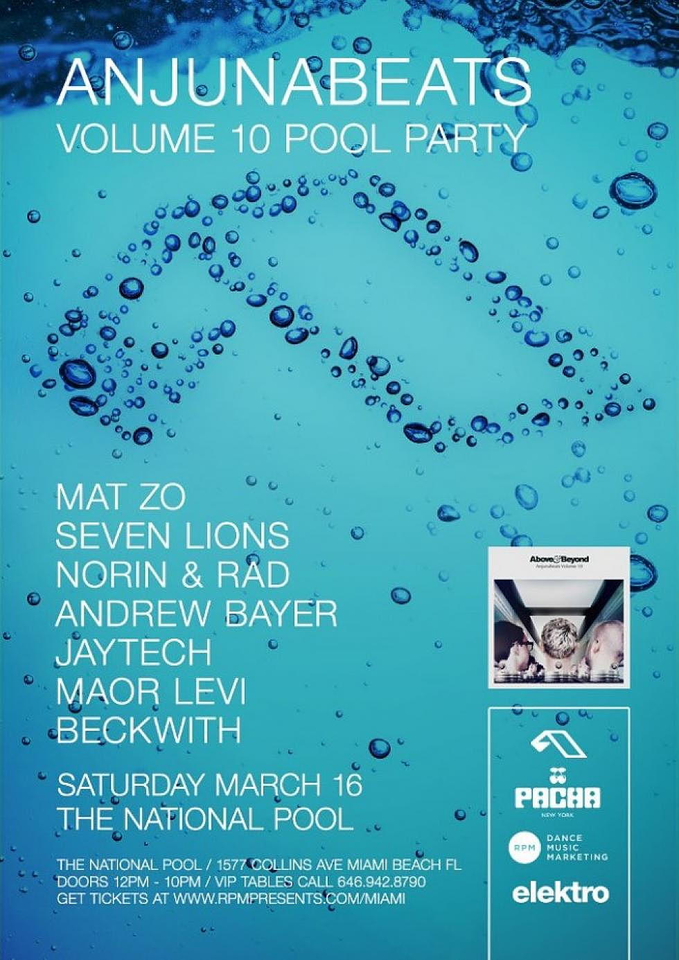 Anjunabeats Volume 10 Pool Party at The National March 16th
