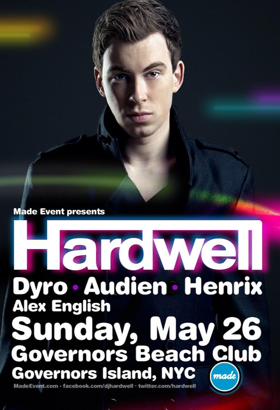 Hardwell with Dyro, Audien, Henrix, Alex English May 26 at Governor&#8217;s Beach Club
