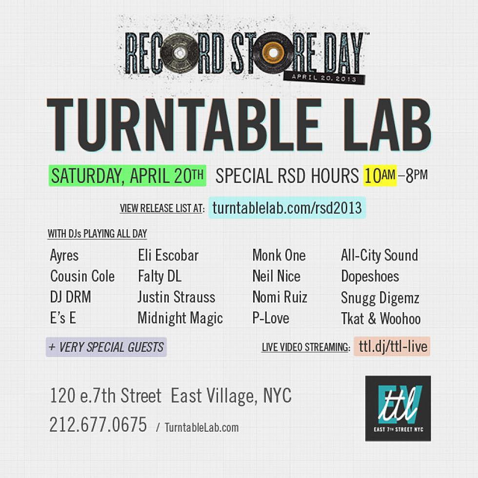 Turntable Lab Record Store Day 2013