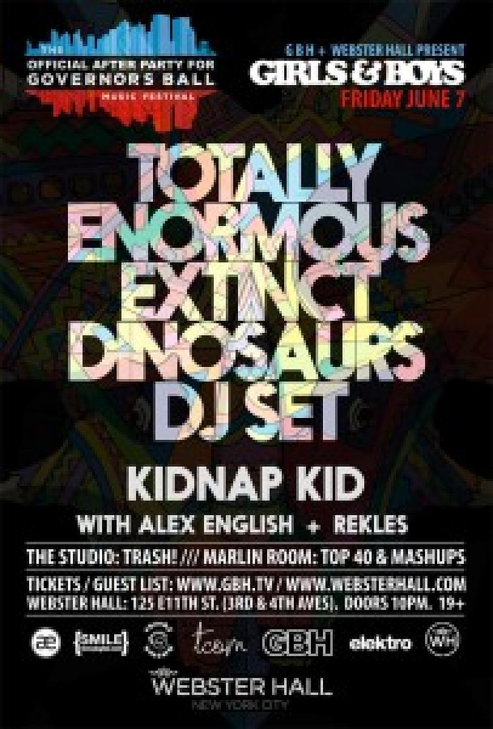 Totally Enormous Extinct Dinosaurs at Webster Hall 6/7