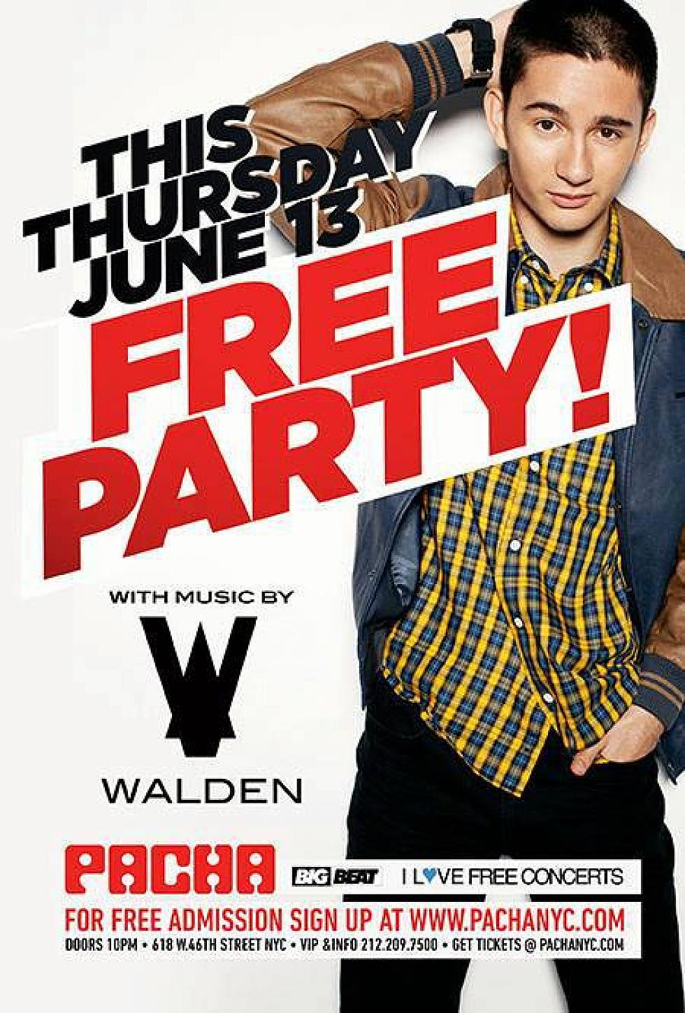 Free party with Walden at Pacha NYC tomorrow