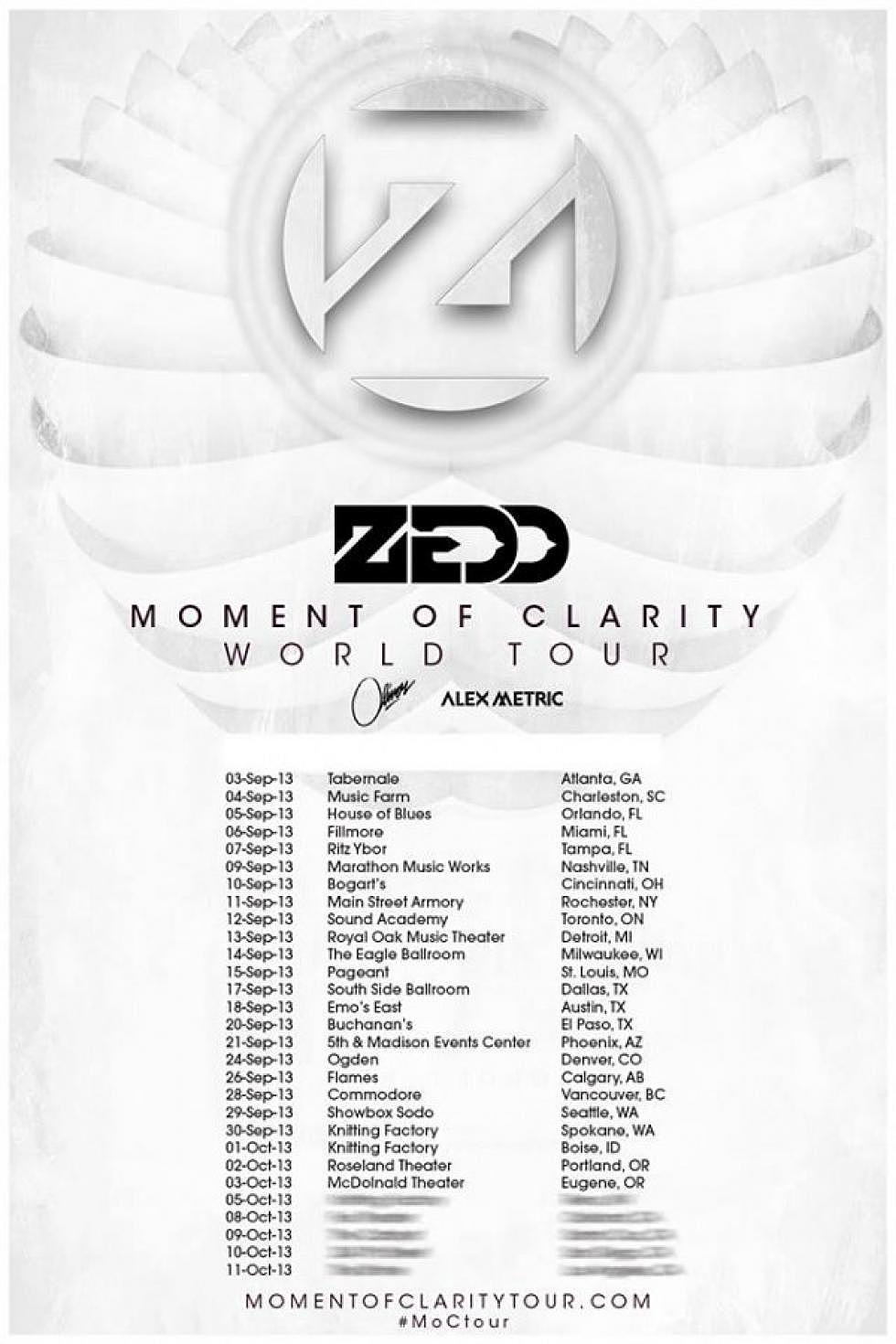 Zedd announces &#8220;Moment Of Clarity Tour&#8221;