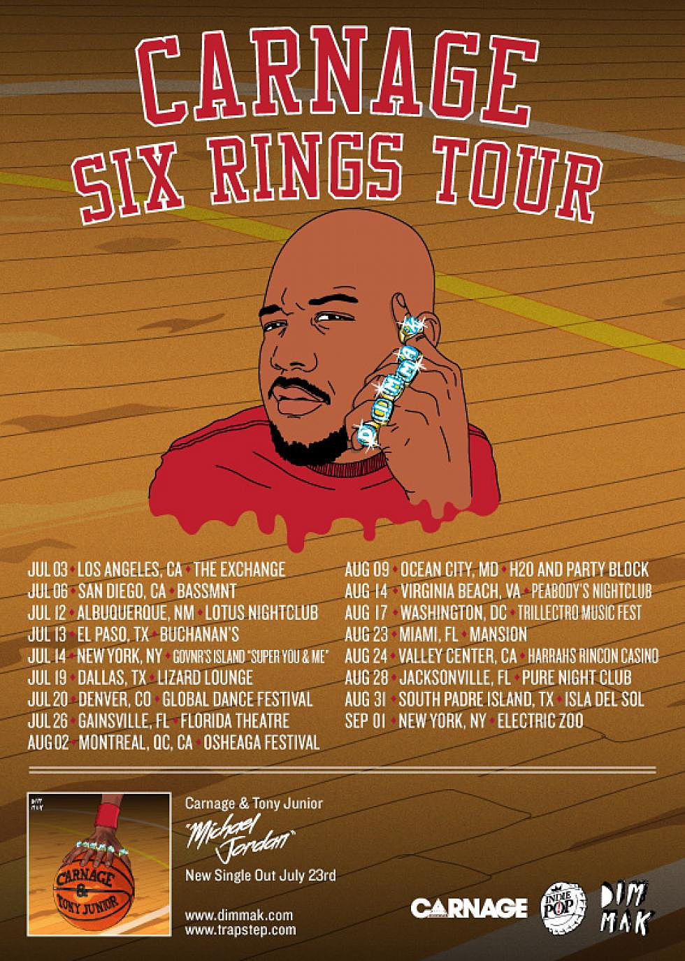 Carnage &#8220;Six Rings Tour&#8221; + &#8220;Michael Jordan&#8221; Preview