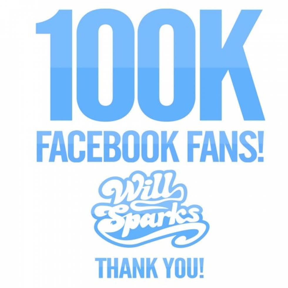 Will Sparks cracks 100K likes on Facebook