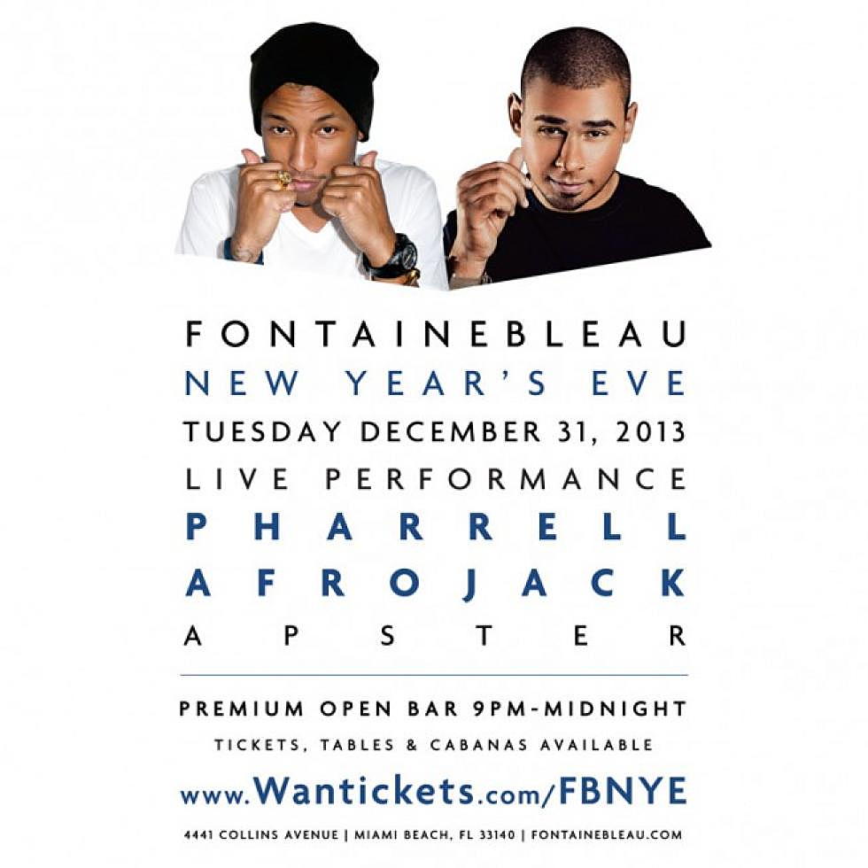 #elektroNYE Win tickets to Fontainebleau NYE with Afrojack &#038; Pharrell