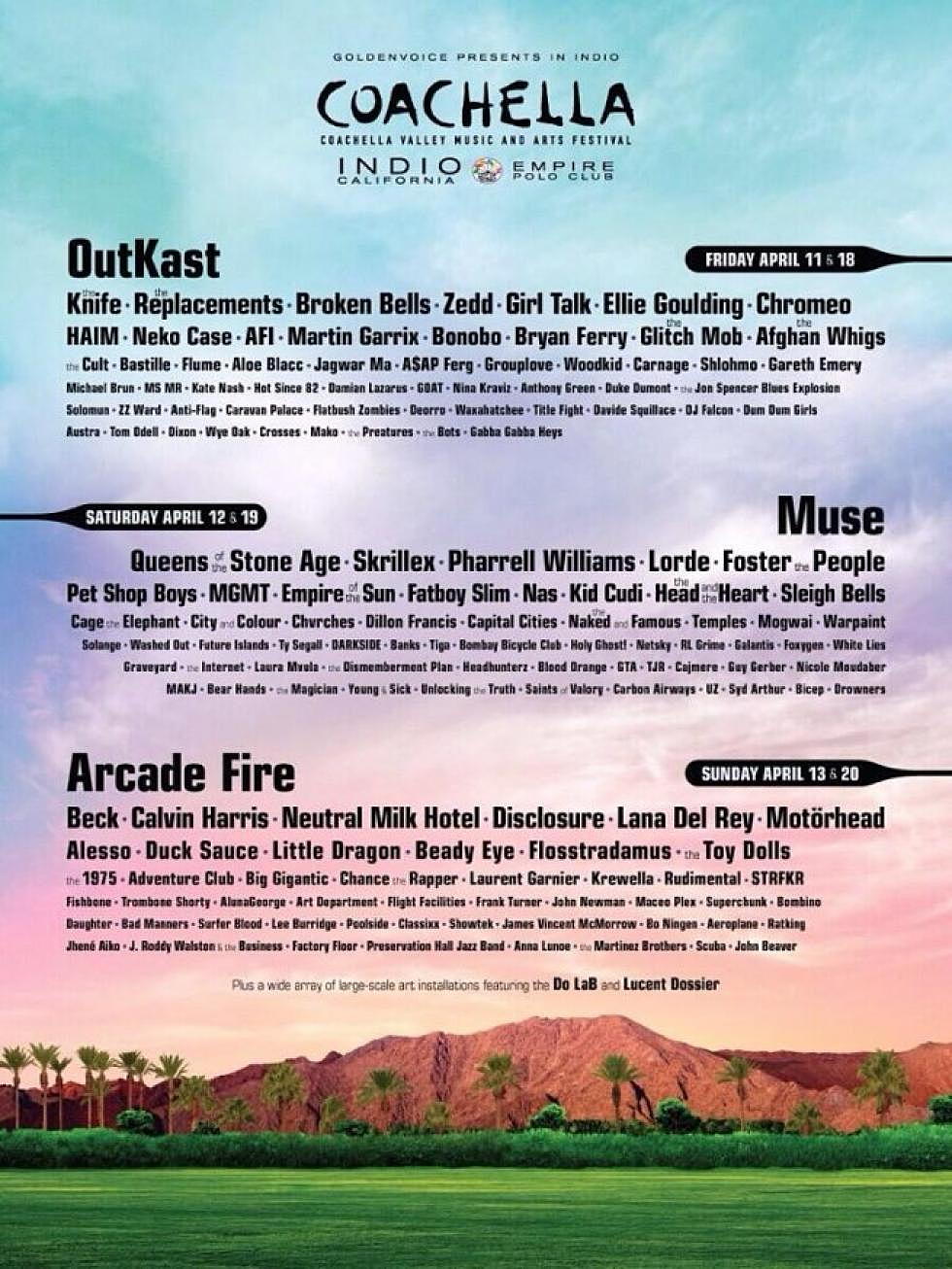Coachella reveals 2014 lineup