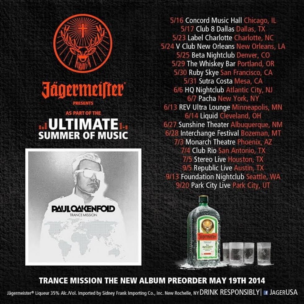 Jägermeister teams up with Paul Oakenfold for 2014 Ultimate Summer of Music