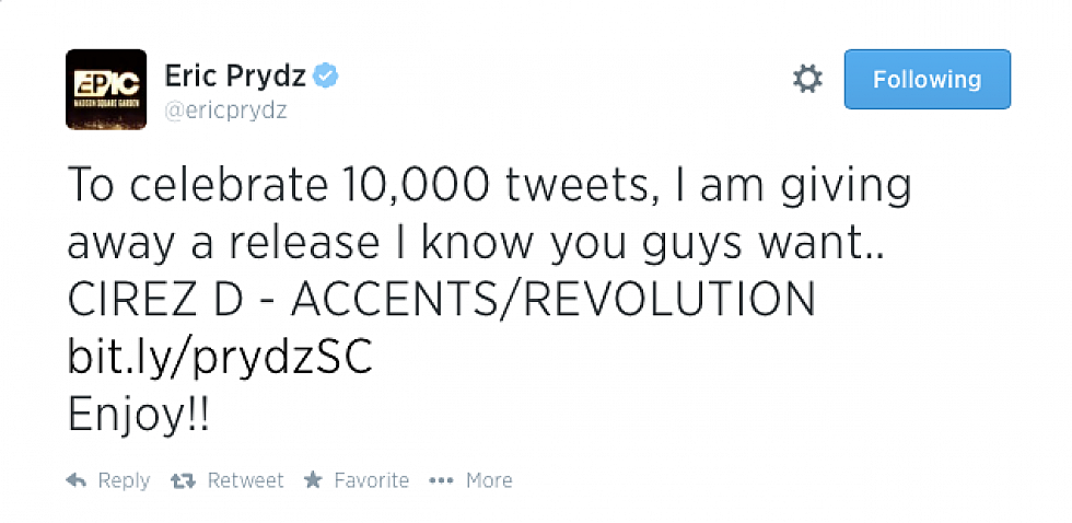 Eric Prydz Celebrates His 10,000th Tweet By Giving Away 2 New Tracks