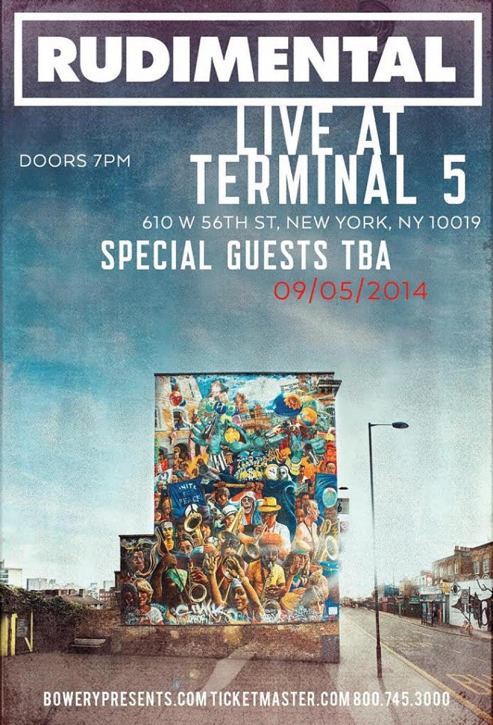 Contest: Win a pair of tickets to Rudimental @ Terminal 5 &#8211; Friday, September 5th